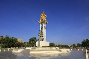 cambodia-vietnam友谊纪念碑金边在金边柬埔寨