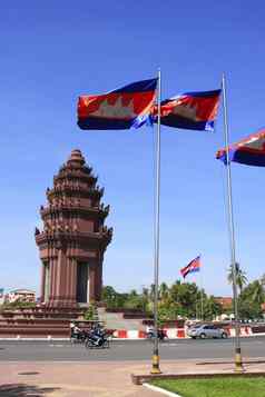 独立纪念碑金边在金边柬埔寨