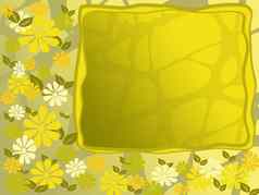 黄色的花框架