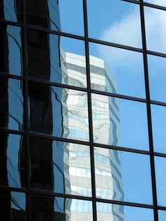企业塔反映办公室建筑天空