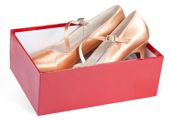 夫人的鞋子红色的盒子