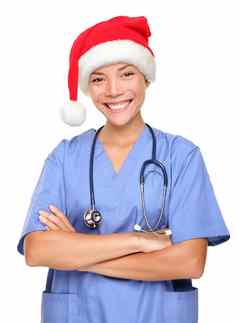 快乐假期圣诞节护士