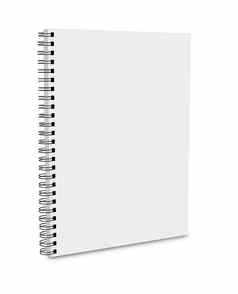 空白笔记本孤立的白色背景