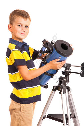孩子望远镜白色