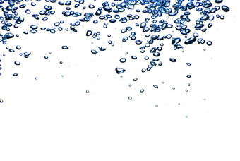 孤立的蓝色的水溅泡沫水滴ABS