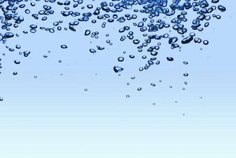 孤立的蓝色的水溅泡沫水滴ABS