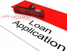贷款应用程序批准显示信贷协议