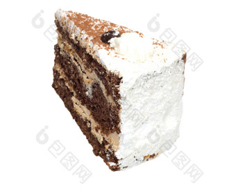 甜蜜的美味的巧克力蛋糕蛋糕伟大的咖啡刹车