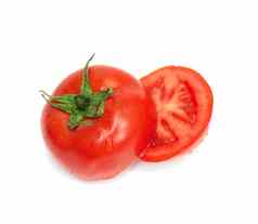 新鲜的成熟的番茄孤立的白色背景