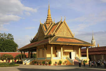 phochani展馆皇家宫复杂的金边在金边柬埔寨