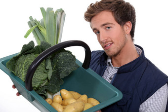 肖像园丁蔬菜