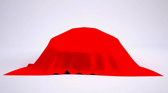 车覆盖红色的布