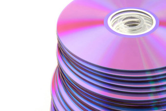 堆放色彩斑斓的dvd<strong>cd</strong>