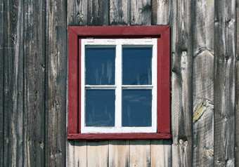 窗口木乡村房子