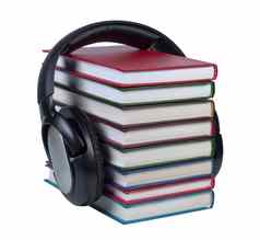 耳机穿堆栈书颜色涵盖了