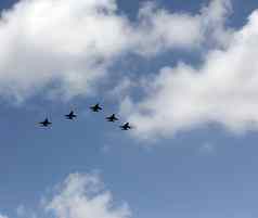 以色列空气力飞机飞机战士游行荣誉独立一天