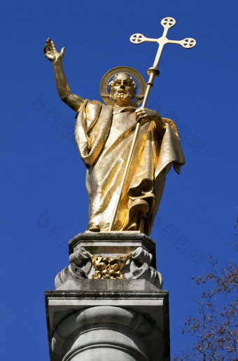圣保罗雕像保罗斯大教堂伦敦