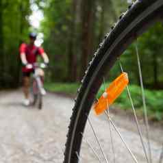 山骑自行车森林车手森林骑自行车小道