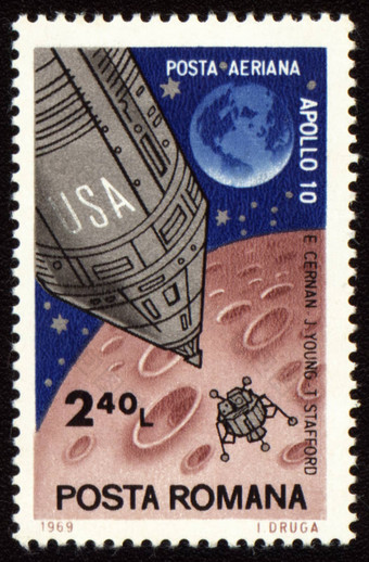 帖子邮票美国宇宙飞船阿波罗-