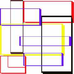 蒙德里安类型摘要艺术