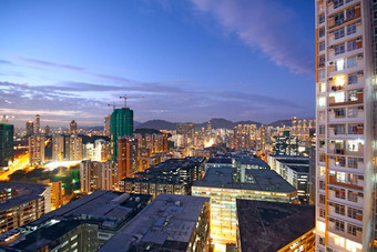 日落市中心区域在香港香港
