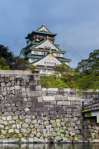 日落视图主要塔大阪城堡日本