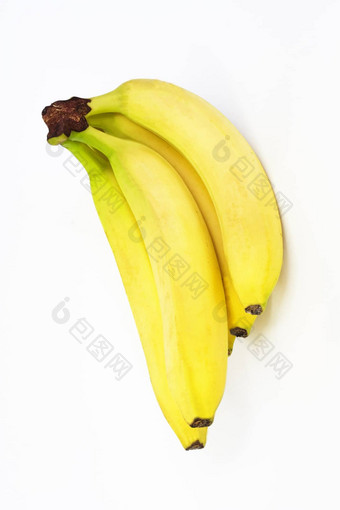 照片捆香蕉白色背景
