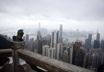 在香港香港天际线峰有