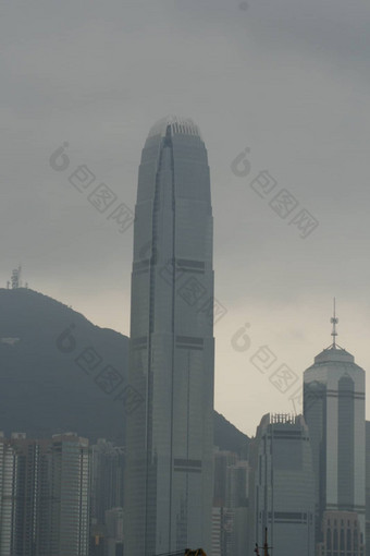 摩天大楼在香港香港天际线