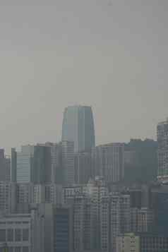 摩天大楼在香港香港天际线