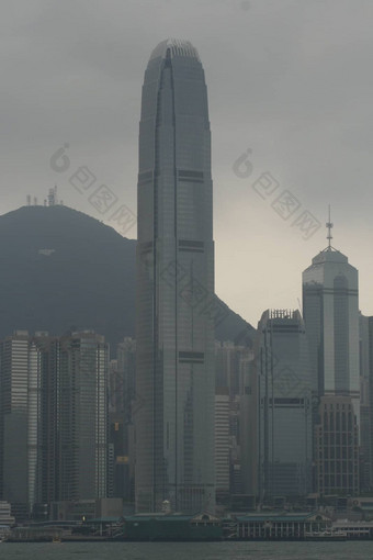 摩天大楼在香港香港天际线