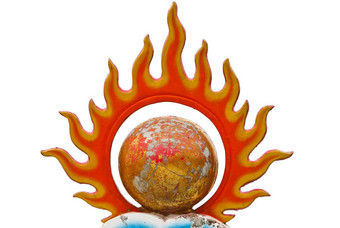 燃烧地球象征