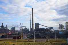 重钢行业巨大的钢工厂