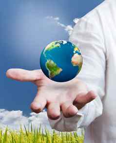 地球全球手储蓄环境概念