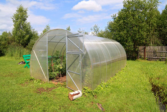 塑料温室夏天花园