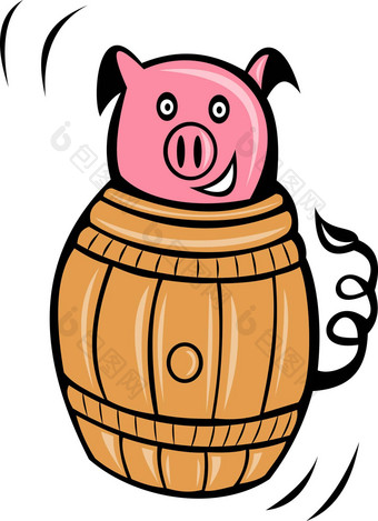 猪猪肉卡住了桶
