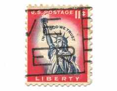 邮资邮票美国自由
