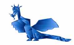 黑暗蓝色的神奇的龙