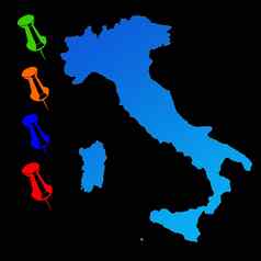 意大利旅行地图