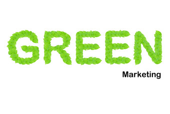 绿色市场营销词使绿色树叶