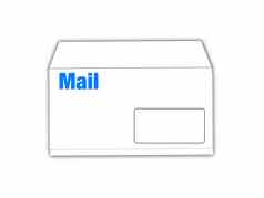 邮件帖子白色密封信封孤立的白色