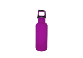 铝紫色的瓶孤立的白色背景
