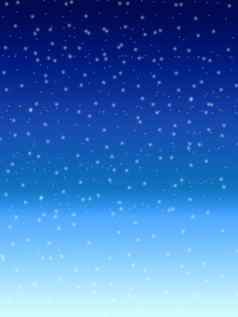 下降雪晚上蓝色的冬天天空背景