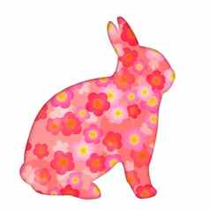 春天樱桃花开花兔子兔子插图