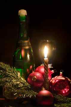 蜡烛圣诞树装饰