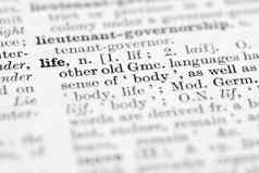 生活定义英语字典