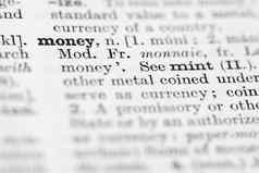 钱定义英语字典