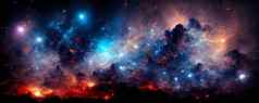 天空超明亮的银河耀斑星星彗星星座