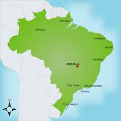 地图巴西