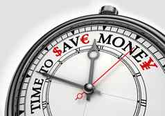 时间保存钱概念时钟